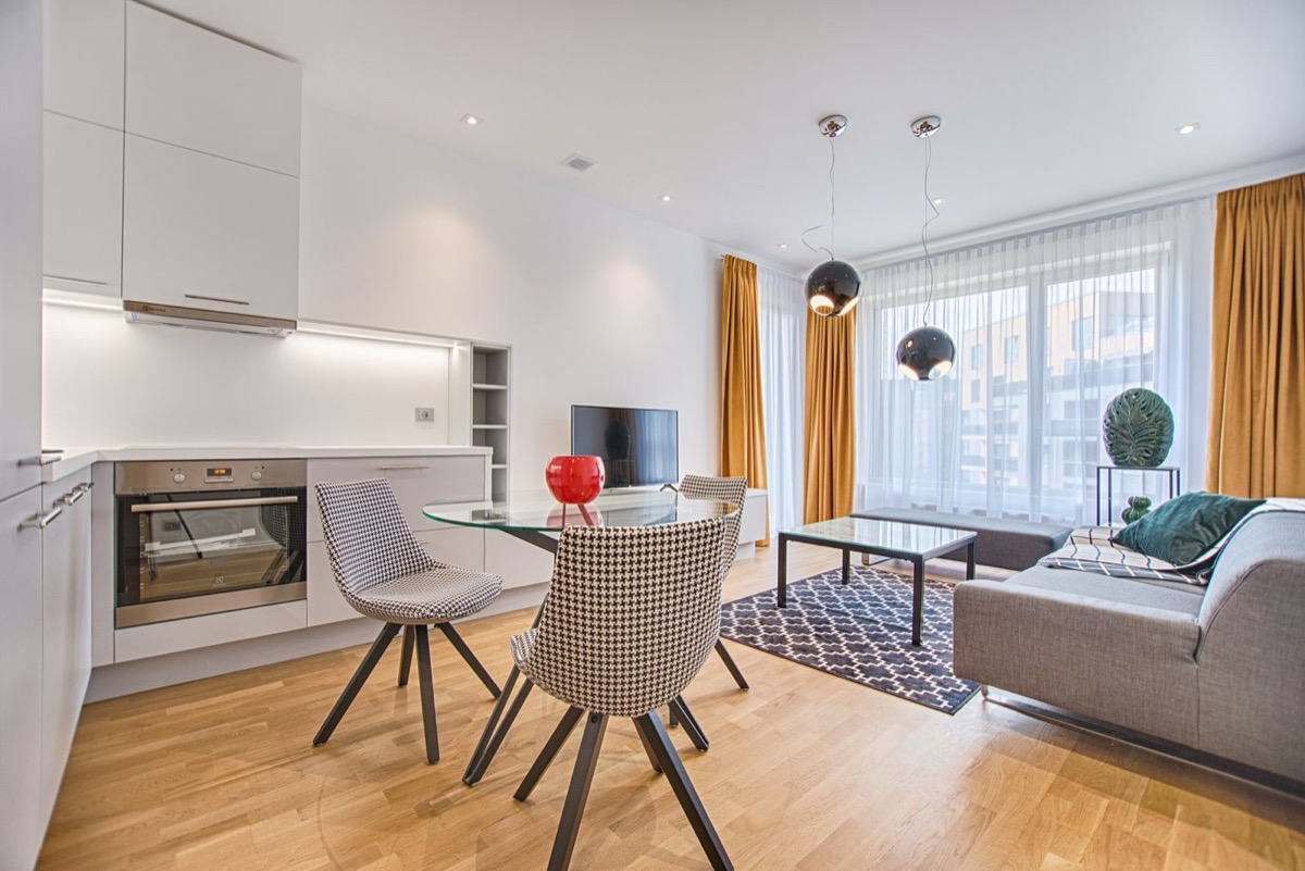 Luxury living space with high end finishes